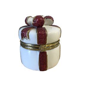 Trinket Box Keepsake Gift Ceramic Hinged